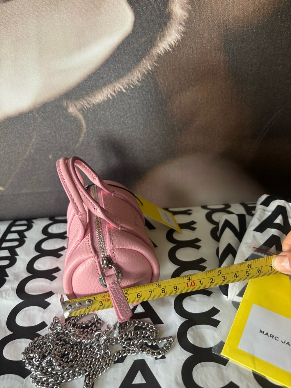 Marc Jacobs Pink Mini The Duffle Pebbled Leather Crossbody Bag - Picture 10 of 10